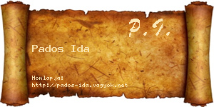 Pados Ida névjegykártya