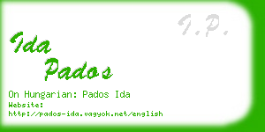 ida pados business card
